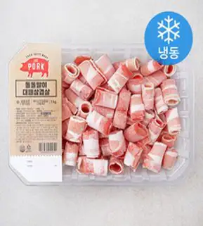 돌돌말이 대패 삼겹살 (냉동), 1kg, 1개
