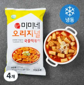 미미네 오리지널 국물떡볶이 (냉동), 570g, 4개