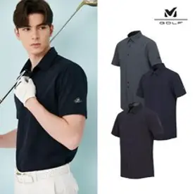 [MILLET GOLF] NEW 밀레골프 UV차단 시어서커 셔츠 3종세트 남성