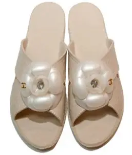 에바 여성용 플라워 거실화, 아이보리