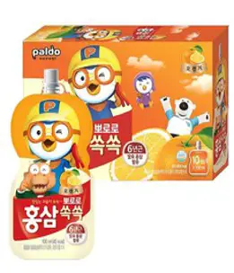 팔도 뽀로로 홍삼쏙쏙 어린이음료 100ml, 1000ml, 1박스, 오렌지