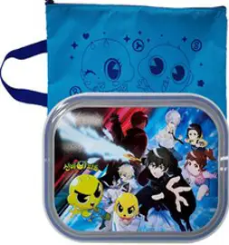 르번 아동용 신비아파트 식판 도시락 + 가방 세트, 혼합색상, 식판 + 식판가방