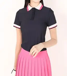 엠유스포츠 남성 도트자갸드 배색 포인트 제에리 티셔츠 (GU32TS61)