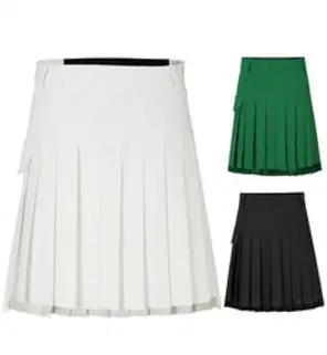 UW-29 뒷 주름 플리츠 부분 밴딩 치마 바지 랩 스커트 여성 골프 웨어 큐롯 캐쥬얼 단체복 빅사이즈 여성골프웨어