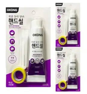 오공 바이오 핸드씰 투명 100ml, 3개