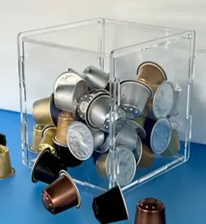 투더 홈카페 커피 캡슐 보관함 투명 아크릴 보관함, XL 15x15x15cm 1개