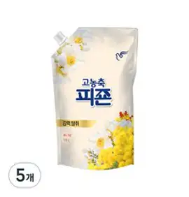 고농축 피죤 강력탈취 오리지널 써니가든 섬유유연제 리필, 1.6L, 5개