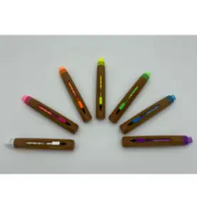 Hagoromo 하고로모 슬라이드식 크리스탈 홀더 우드 멀티 쵸크 분필 홀더 7종 컬러세트, 우드 분필홀더 7종 컬러세트