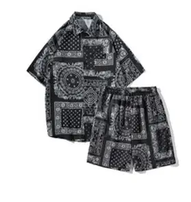 유블리 남성 페이즐리 투피스 세트