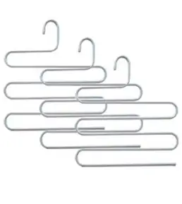 에스엠코리아 A타입 다용도 5단 바지걸이 화이트_3개입, 화이트, 3개입