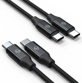 신지모루 C to C PD 고속충전 케이블 60W 2p, 블랙, 2m, 2개