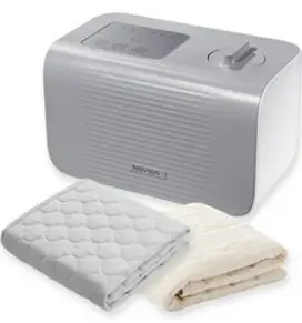 경동나비엔 블루투스 The Care 프리미엄 쿠션 온수매트 내추럴 + 그레이 커버 세트 EQM562-SH, 싱글