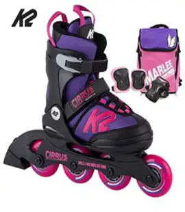 K2 시러스 걸 퍼플 정품 23년 아동 인라인+가방+보호대+5종사은품, 가방+보호대-핑크세트