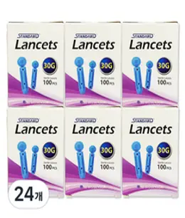 에스디바이오센서 스탠다드 란셋 채혈침 30G, 100개입, 24개