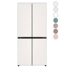 [색상선택형] LG전자 디오스 오브제컬렉션 4도어냉장고 M874AAA031 글라스 방문설치, M874GBB031