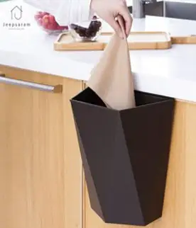 걸이형 쓰레기통 싱크대 걸이 휴지통 국내생산 jeepsaram, 싱크대걸이형휴지통_아이보리