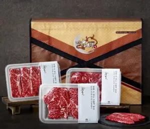 전통참한우 등심 250g + 채끝 250g + 부채살 200g 1등급 구이 선물세트 (냉장), 1세트