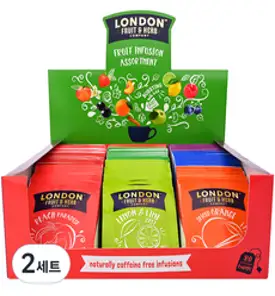 런던프룻 허브 과일차 모음 티백, 티백 8종 x 10p, 2세트