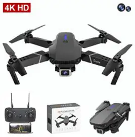 MUMN 프로 카메라 드론 프로 8K HD 항공 사진 드론 GPS 위치 확인 항법 광학식 4륜구동 RC 접이식 360장애물 회피 드론 64색 점진적인 조명 30분 비행 시간, 배터리*3, 검정색