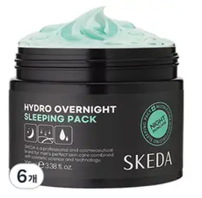 스케다 하이드로 오버나이트 수면팩, 100ml, 6개