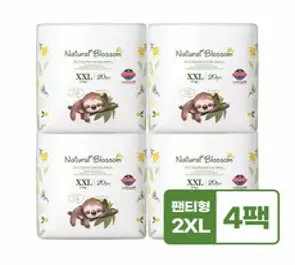 네추럴블라썸 초박형 팬티기저귀 L(9~14kg) 24p x 4팩, 192매, 대형