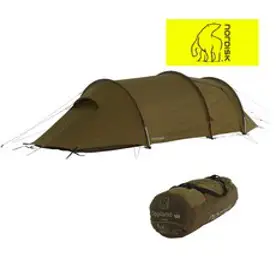 노르디스크 오프랜드 2 LW 터널형 초경량 텐트 캠핑 백패킹 텐트, 포레스트그린