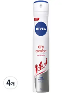 니베아 드라이 콤포트 데오드란트, 200ml, 4개
