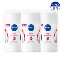 니베아 데오드란트 스틱 드라이 앤 콤포트, 3개, 50ml