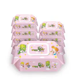 둘리 유아 물티슈 엠보 프리미엄 캡형, 80매, 10개