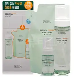 라운드어라운드 그린티 트러블 버블폼 본품+리필 세트