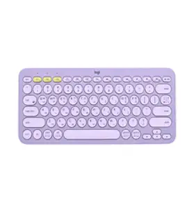 로지텍 K380 멀티 디바이스 블루투스 무선 키보드, 텐키리스, 라벤더 레모네이드, 920-011144