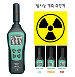 POMTOR 휴대용 다기능 방사능 측정기 방사능측정기 가이거관 X/Y 베타선 검출 한국어 설명서, 1개, 블랙