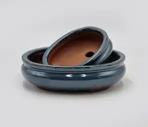 항아리 분재 화분 Y-081 2속 분재분 유약분