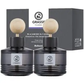 [불스원] 그라스 대용량 디퓨져 방향제 105ml * 2개, 블랙베리&체리