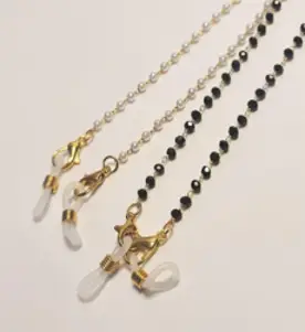 주하트[1+1무배] 안경고리세트 초미니 명품 비즈 진주 여리여리 마스크 스트랩 줄 안경