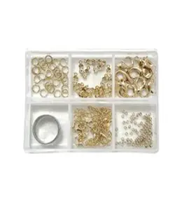 더비즈 마스크 스트랩 목걸이 만들기 악세사리 부자재 세트 골드, 1세트