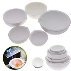 볼링공 고온 석영 실리카 용융 도가니 접시 그릇 금 은 금속 주얼리 주조 용기 100g-10000g, [08]