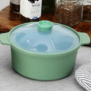 리빙스토리 국산 실리콘 냄비 전자렌지용 계란찜기, 중(800ml)-그린, 1개