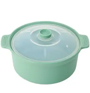 리빙스토리 실리콘 냄비 계란찜기 대 1200ml, 그린, 1개