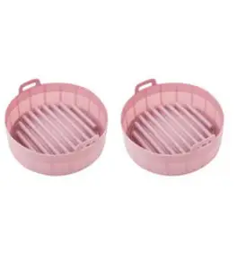 에어로프라이팟 실리콘 냄비 19cm, 핑크, 2개