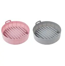에어로프라이팟 실리콘 냄비 19cm, 핑크, 그레이, 2개