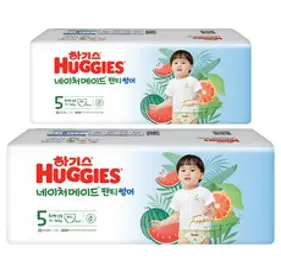 2023 하기스 네이처메이드썸머 특대형 5단계 팬티형 남여공용(11~16kg), 특대, 80매