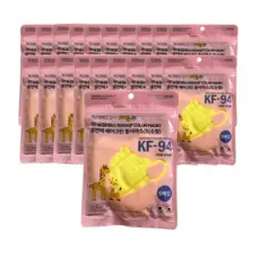 휴먼텍에어크린황사마스크(KF94)(소형)(노란색) 100매, 5매입, 20개, 노란색