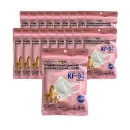 휴먼텍에어크린황사마스크(KF94) 소형 화이트 100매, 5매입, 20개