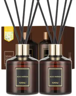 쿤달 퍼퓸 디퓨저 200ml 2개 + 섬유스틱 10개, 아카시아모링가향, 1세트