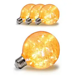 LED 에디슨안개전구 G95 2W, 전구색, 4개