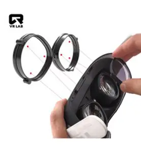 [VR연구소] 오큘러스 퀘스트2 신형 업글 마그네틱 렌즈 가이드 3세대 안경 렌즈포함, 렌즈가이드 단품(블루라이트 차단렌즈 포함), 1개