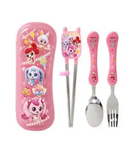 르번 알쏭달쏭 캐치티니핑 올인원 교정 젓가락 풀세트, 혼합색상, 스푼 + 교정젓가락 + 포크 + 케이스, 1세트