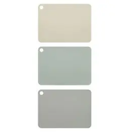 글라스락 베이비 TPU 이유식 도마 3종 세트, 크림베이지 + 리프그린 + 애쉬그레이, 1세트