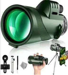 스마트폰용 휴대폰 망원경 고배율 적외선 레이저 단망경, 망원경 휴대폰 고정홀더 전용삼각대